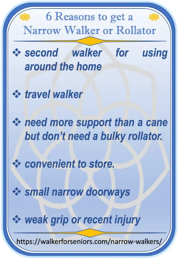 6 Reasons to get a Narrow Walker infographic